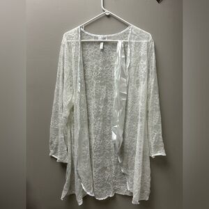 Coquette‎ Diva Women’s White Lace Robe